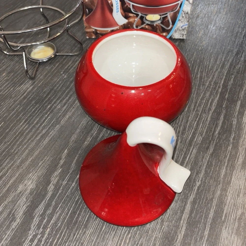Hershey's Kisses Red Ceramic Cookie Jar 2006 THC Vintage Candy Jar Kitchen Decor
